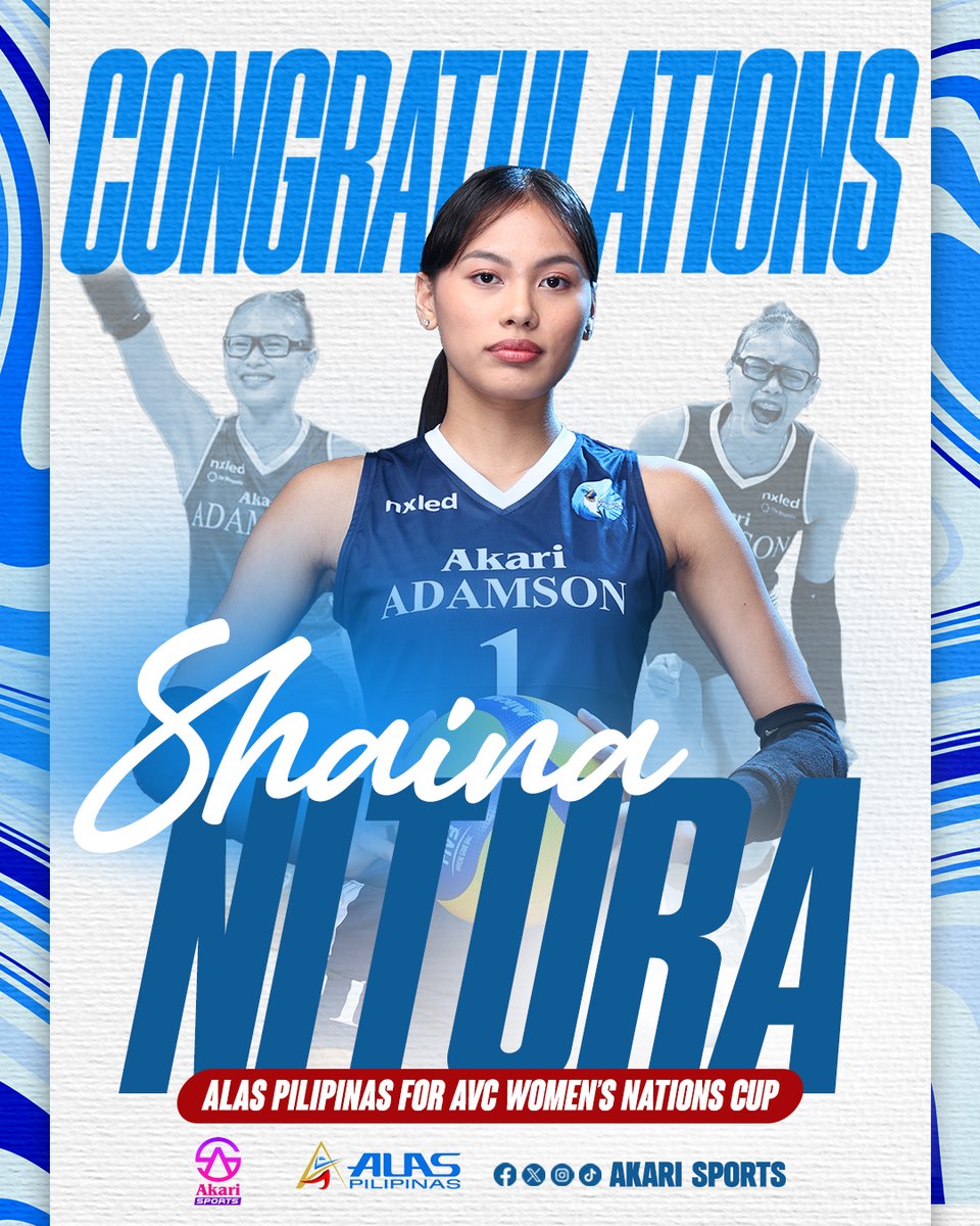 SOARING FOR THE FLAG 🇵🇭

Adamson's rising star and reigning #UAAPSeason87 ROY Shaina Nitura is set to spread her wings as she joins the #AlasPilipinas Women’s National Team!

Congratulations, Shaina! Your Adamson &amp; Akari family is proud of you!🩵

#Akari #AlagangAkari