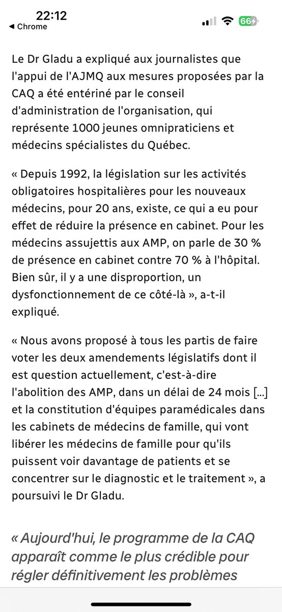 13 ans nous séparent de cet article… le paradoxe veut que la lecture de l’article soit couronnée des pubs expliquant le PL106… on ne pourrait faire plus anachronique. Ah oui, où est l’abolition des AMP dans le PL106… nulle part ici.radio-canada.ca/nouvelle/57631…?