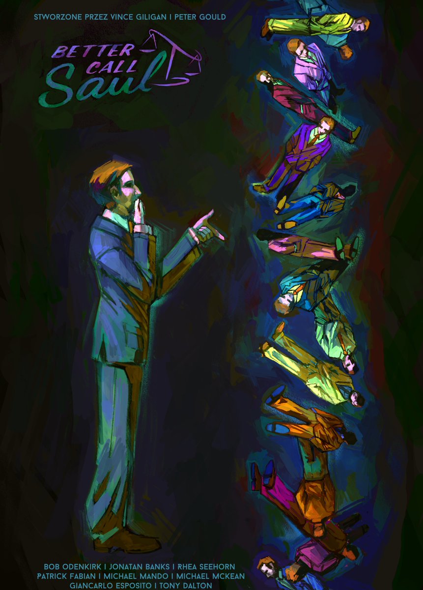 junakovv's tweet image. niche reference from my Better Call Saul poster in my diploma project