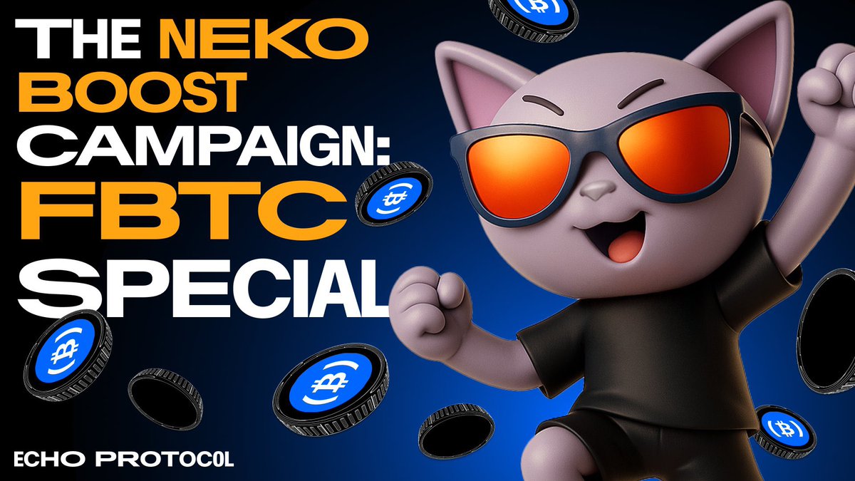 🎉 The Neko Boost Campaign has officially launched with <a href="/FunctionBTC/">Function 🌗</a> 

From June 2 to June 16, 2025, those who bridge FBTC → aBTC through Echo’s Vault on <a href="/Aptos/">Aptos</a> will receive double rewards:

💎 X2 Tia Lửa Points
⚡️ X2 Echo Points

Joining is super simple:
 1. Bridge FBTC to