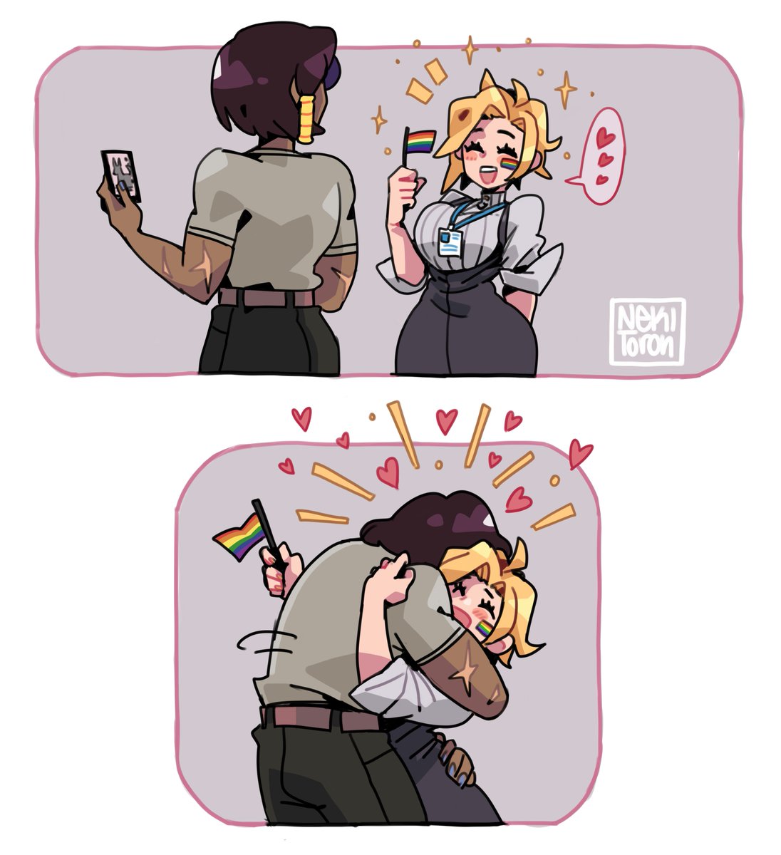 Happy pride month!🏳️‍🌈🥰
#Pharmercy #Overwatch2 #pridemonth2025