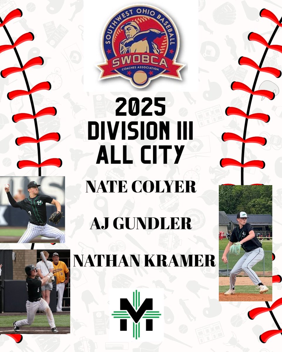 Archbishop McNicholas Baseball (@mcnbase) on Twitter photo Congratulations to the following @swobca DIvsion III All City First Team members.
<a href="/colyer_nate/">Nate Colyer</a>
@GundlerAJ
<a href="/N_Kramer22/">Nathan Kramer</a>
#BondedTogether <a href="/McNAthletics/">McNicholas Athletics</a> Congratulations to the following @swobca DIvsion III All City First Team members.
<a href="/colyer_nate/">Nate Colyer</a>
@GundlerAJ
<a href="/N_Kramer22/">Nathan Kramer</a>
#BondedTogether <a href="/McNAthletics/">McNicholas Athletics</a>