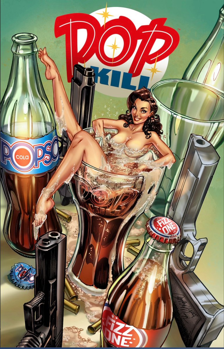 This is out WEDNESDAY- POP KILL #4- you want this. It is soda for the eyes. Beautiful cover by the always sweet and amazing <a href="/JScottCampbell/">J. Scott Campbell♠️🎨</a>