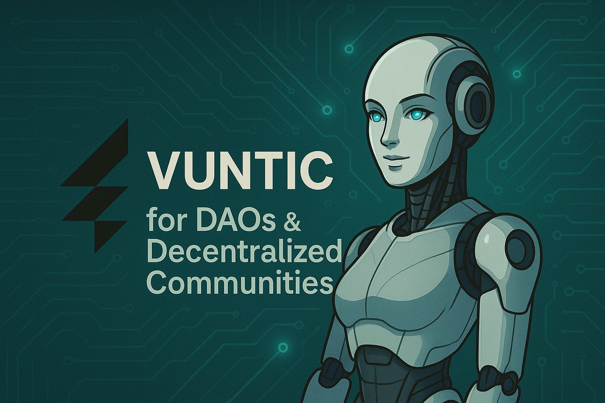 VunticAI's tweet photo. #1/2 VUNTIC for DAOs &amp; Decentralized Communities

VUNTIC empowers DAOs and decentralized communities with AI-enhanced tools for governance, automation, and ecosystem growth. https://t.co/BPWgZuhIpk