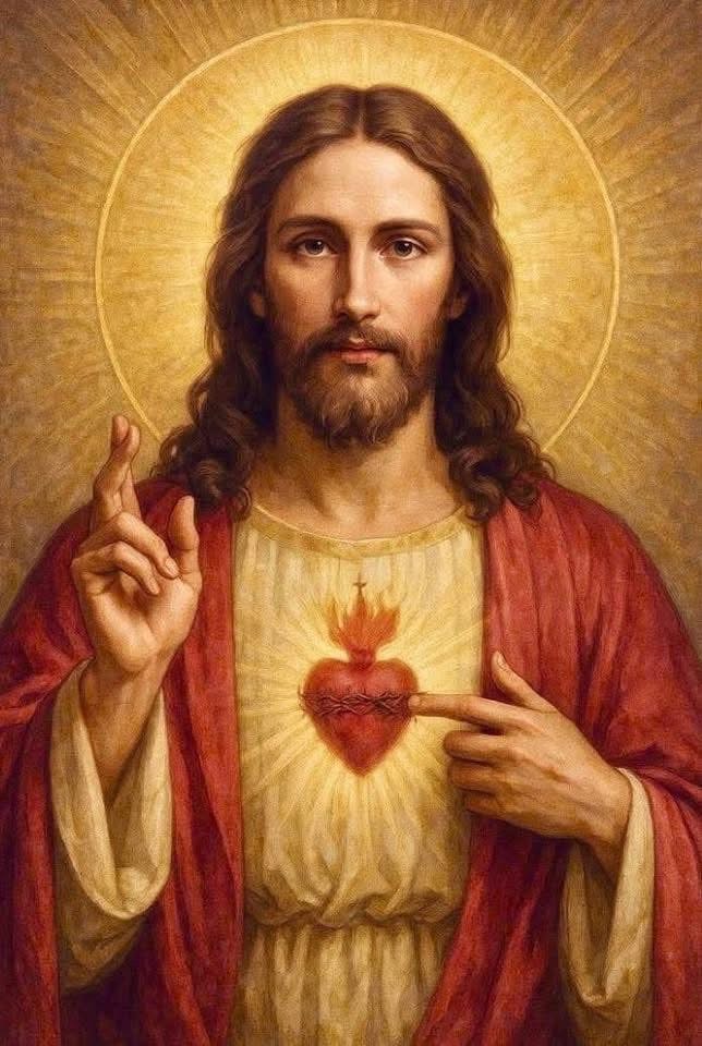 June is dedicated to the Sacred Heart. Let us honor and love His Heart.
