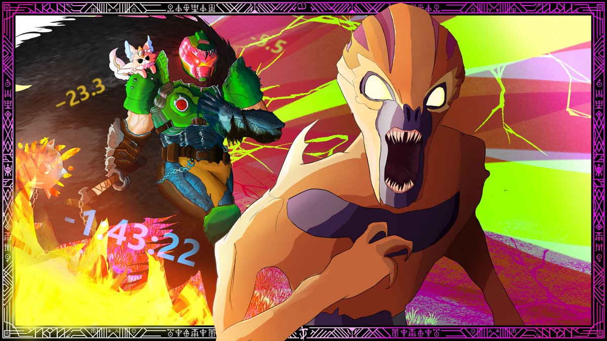 Doom TDA video is out; From now on I will be painting all video thumbnails in the future since making this one was a blast~