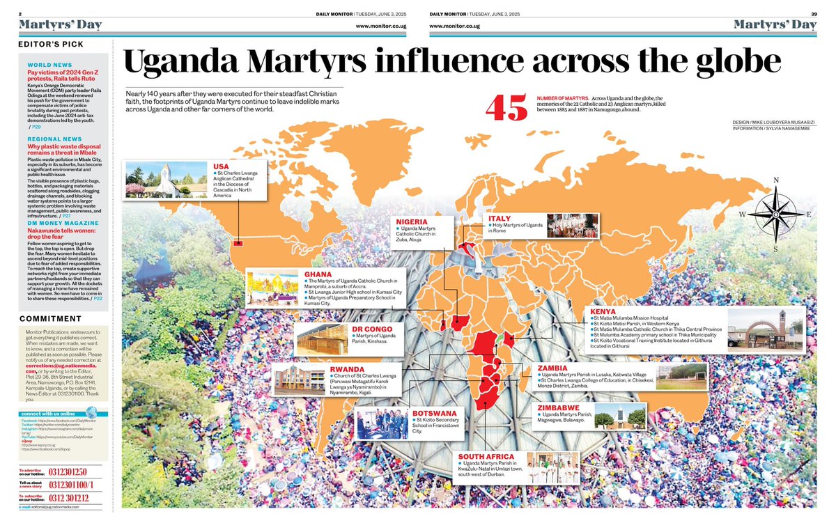 Uganda Martyrs influence across the globe 
epaper.nation.africa/ug
#MonitorUpdates
#TruthEveryDay