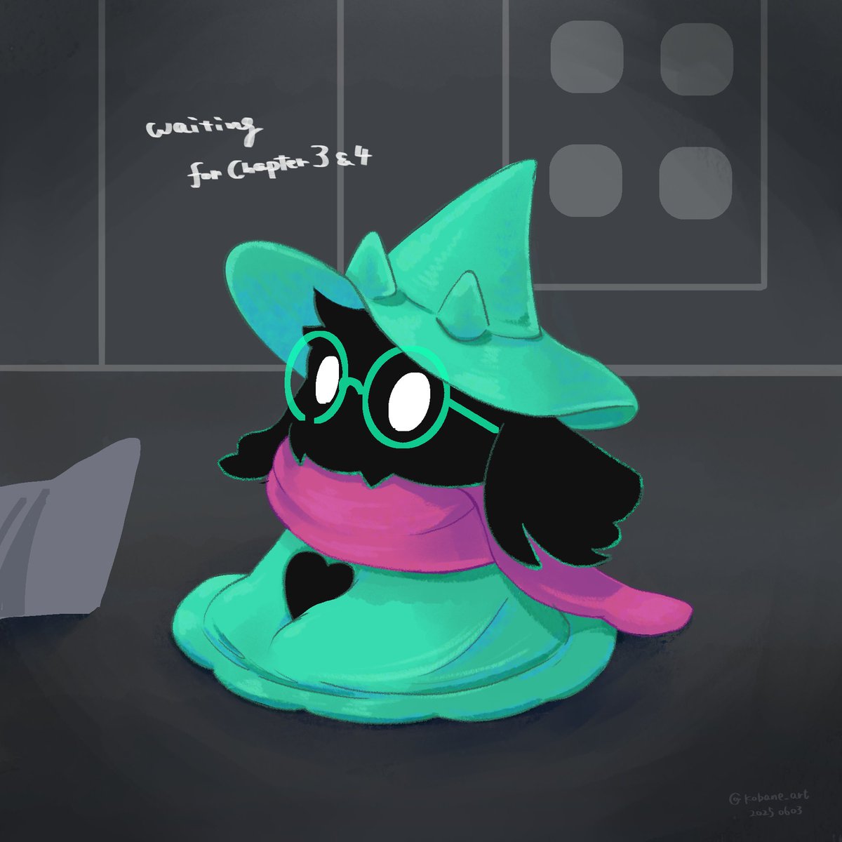 DELTARUNE chapter3&amp;4公開たのしみ～～
ところで、この時のラルセイのスプライトかわいすぎんか…？
不思議なちからで、おてても全部ないないしてマフラーに埋まってると解釈している