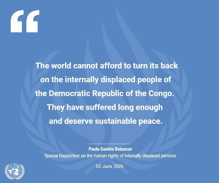 United Nations Geneva (@ungeneva) on Twitter photo #RDCongo: "National ownership is essential to address internal displacement crisis" - UN independent expert <a href="/PaulaGaviriaB/">Paula Gaviria</a>
➡️More than 7 million people are uprooted by conflict, violence, and expulsions.
buff.ly/9biYqs6 #RDCongo: "National ownership is essential to address internal displacement crisis" - UN independent expert <a href="/PaulaGaviriaB/">Paula Gaviria</a>
➡️More than 7 million people are uprooted by conflict, violence, and expulsions.
buff.ly/9biYqs6