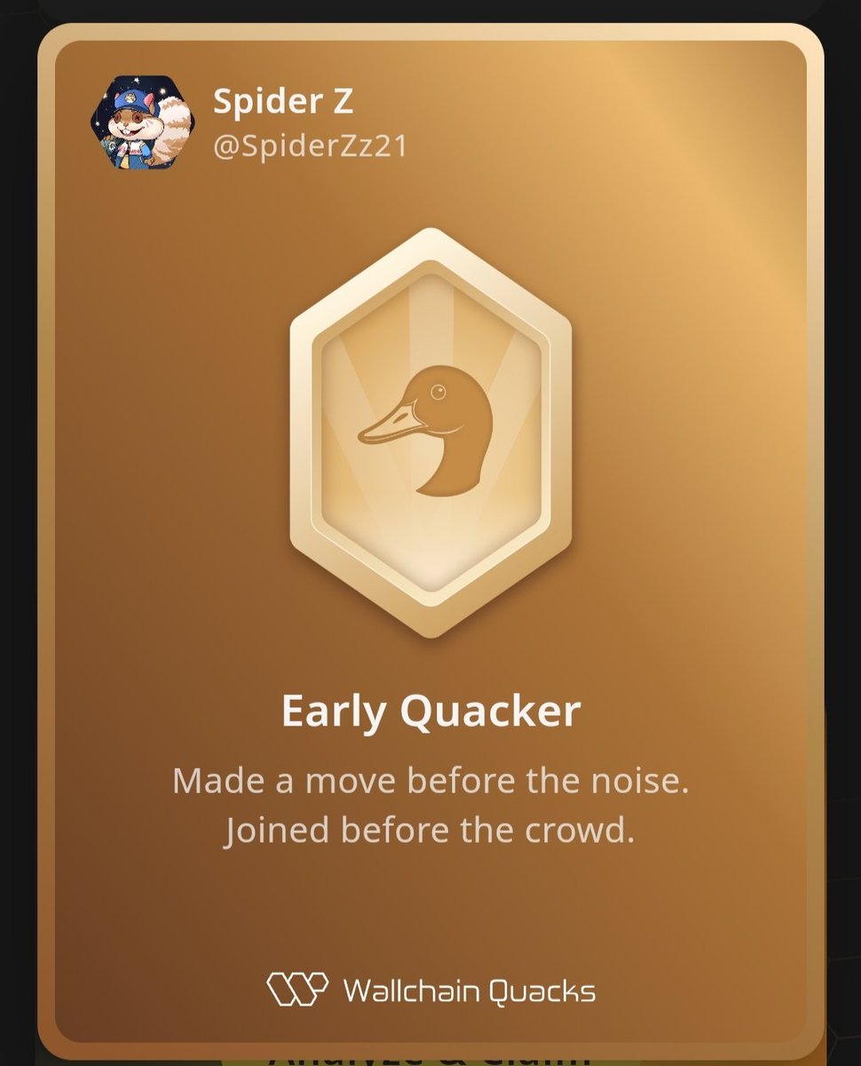 Just joined <a href="/wallchain_xyz/">Wallchain Quacks</a> and pocketed 0.04 Quacks in my 30d review! 🦆

Earn Quacks for quality and insightful crypto content and track your Mindshare on project leaderboards – no marketing middlemen 🔥

👇 Comment “I wanna quack” for a limited invite, let’s goooo 🚀