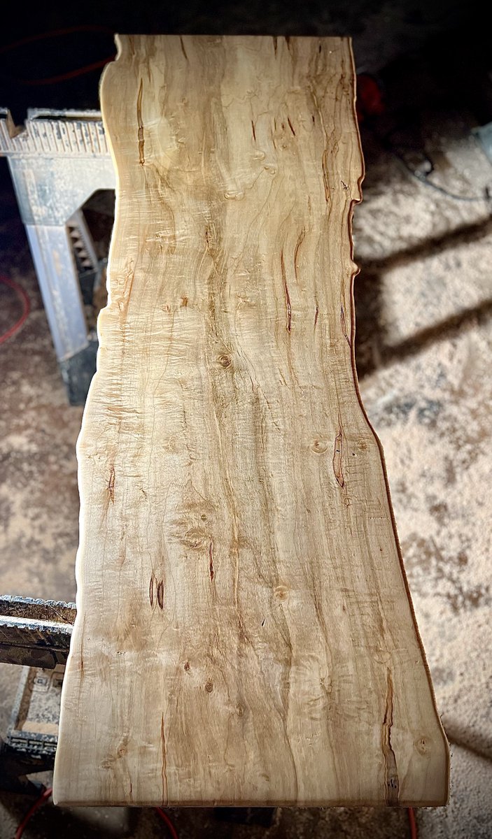 We just finished giving this tabletop a fresh wax and buff. It looks amazing and has a beautiful pearlescent glow to it. ✨ 

Next we’ll be adding the legs. 

If you’re interested, let me know! You don’t want to miss out on this one!
