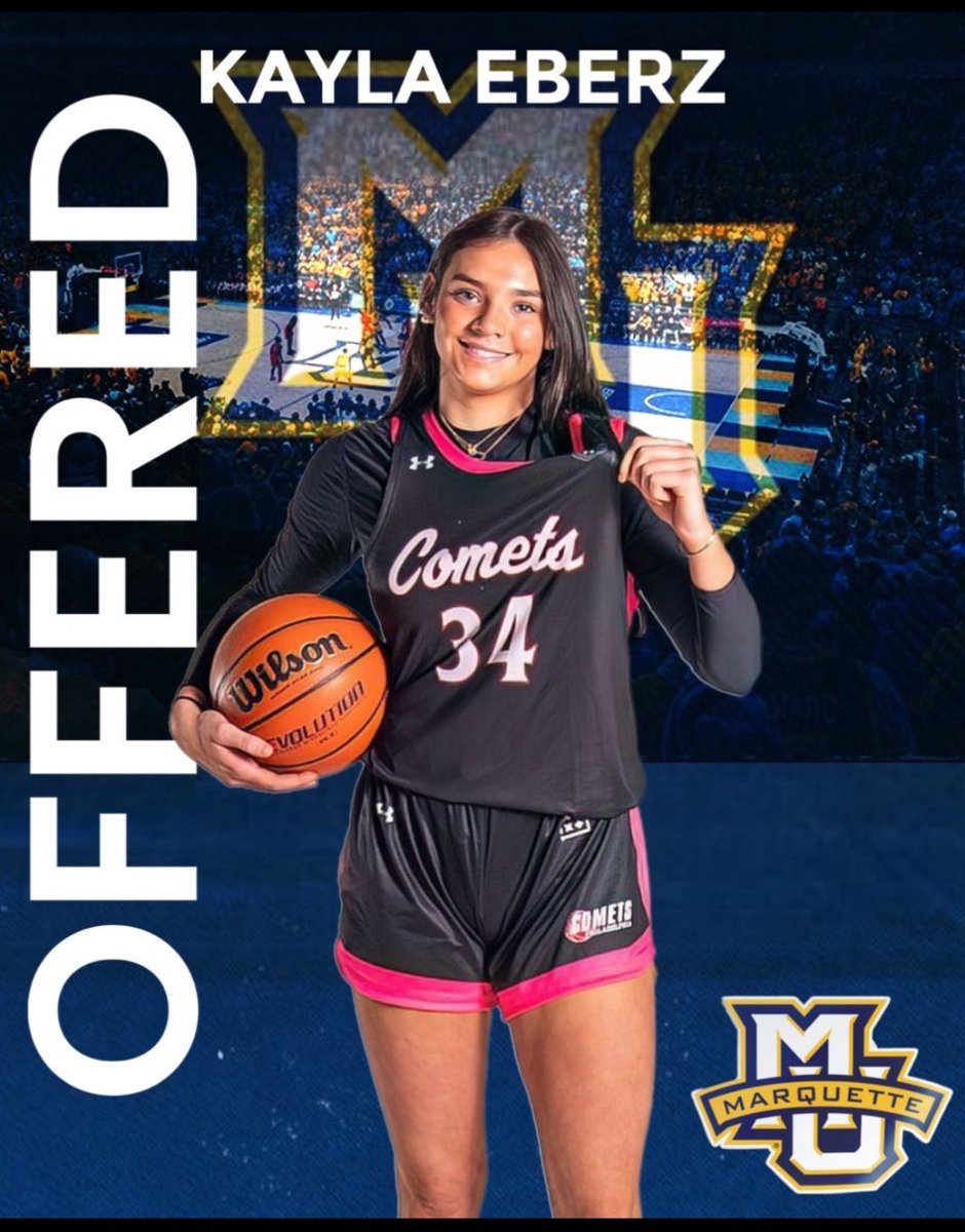 Comets Basketball (@cometsballers) on Twitter photo Congrats to our <a href="/Kayla_Eberz34/">Kayla Eberz</a> 2028 on her offer from <a href="/MarquetteWBB/">Marquette WBB</a>
<a href="/UANextGHoops/">Girls UAA</a> <a href="/SelectEventsBB/">Select Events Basketball</a> Congrats to our <a href="/Kayla_Eberz34/">Kayla Eberz</a> 2028 on her offer from <a href="/MarquetteWBB/">Marquette WBB</a>
<a href="/UANextGHoops/">Girls UAA</a> <a href="/SelectEventsBB/">Select Events Basketball</a>