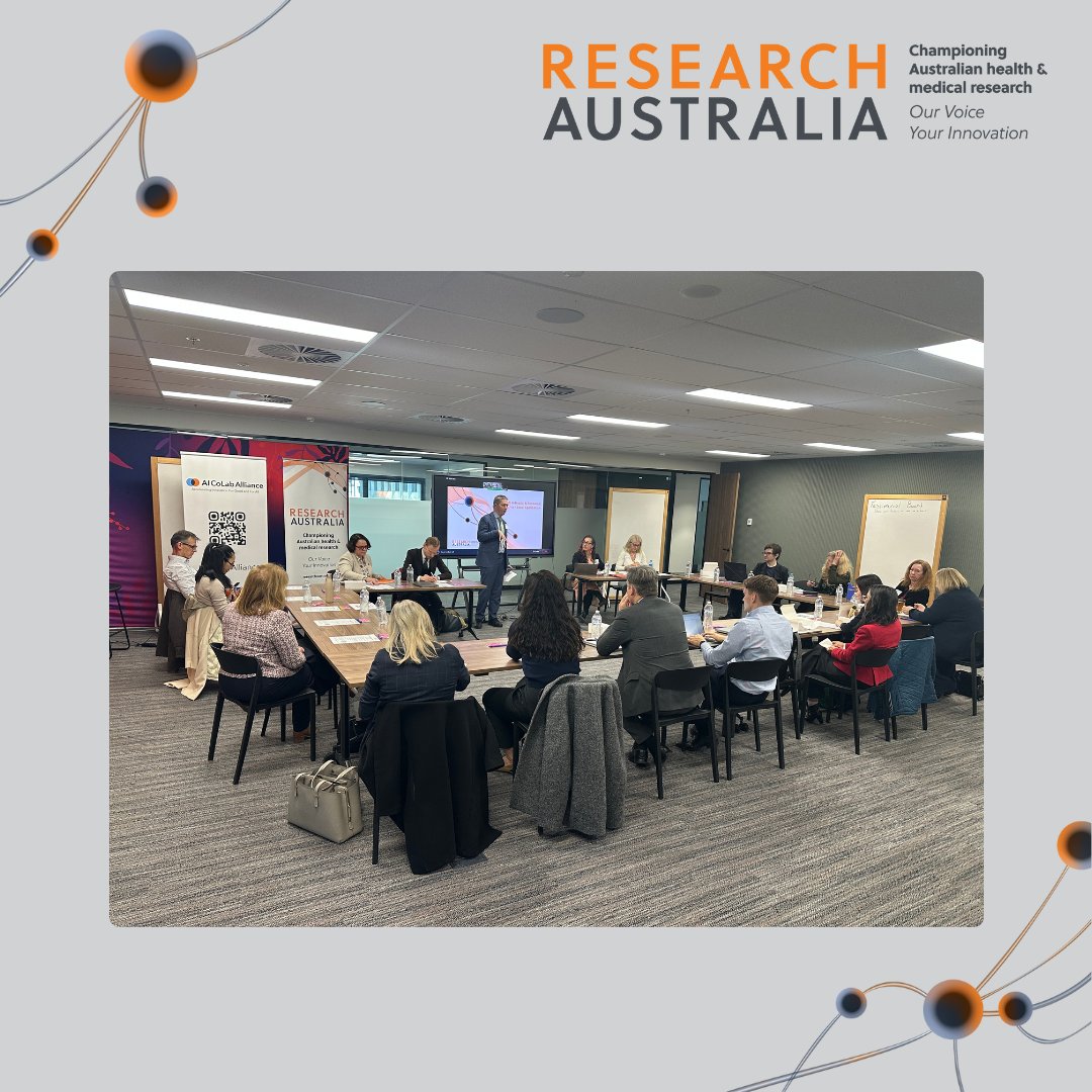 ResAustralia's tweet image. 🚨 Happening now at Research Australia’s cross-sector workshop!

We’re diving into the ethical challenges of AI in health and medical research, bringing together voices from government, research, regulation, industry, and consumer advocacy.