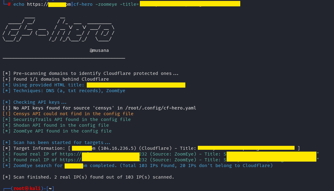 zoomeye_team's tweet photo. 🚀 Tool Recommendation — CF-Hero from @musana 
 
🔥 Now integrated with the ZoomEye API for even more powerful intelligence gathering!

Tool Overview: CF-Hero is a comprehensive reconnaissance tool designed to uncover the real IP addresses behind Cloudflare-protected web applications. It leverages multiple methods for multi-source intelligence collection—an essential tool for network reconnaissance and security research.

Key Features: DNS Reconnaissance, Third-party Intelligence Integration, Custom JA3 Fingerprint Support, Concurrent Scanning, Standard Input Support (Piping) and more.

🔗 https://t.co/QhvxGbhVPl

💡 Whether you're looking to integrate ZoomEye into your existing tool or develop a new one based on our platform, we're here to fully support you! All integrated tools will be featured on the ZoomEye official website for greater visibility. Feel free to reach out to us anytime!
👉https://t.co/Rc4PC692bM