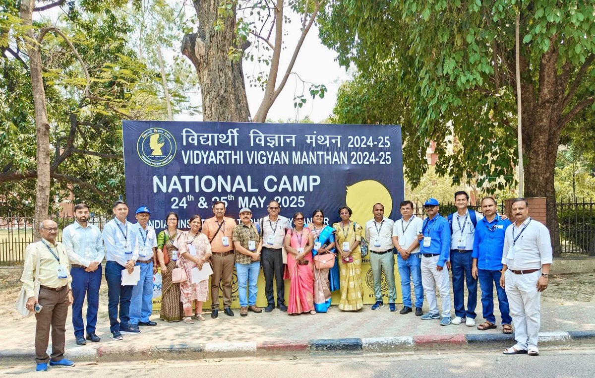 drsmewada's tweet photo. I attended the National Camp of Vidyarthi Vigyan Manthan, which was held at IIT Kanpur on 24-25 May 2025, as the "Madhya Pradesh State Coordinator" for VVM.
I had the opportunity to welcome Prof. GS Murthy, National Coordinator, IKS, MoE, Govt. of India 
@Vibha_India 
@PMOIndia https://t.co/3cWWwYymjm