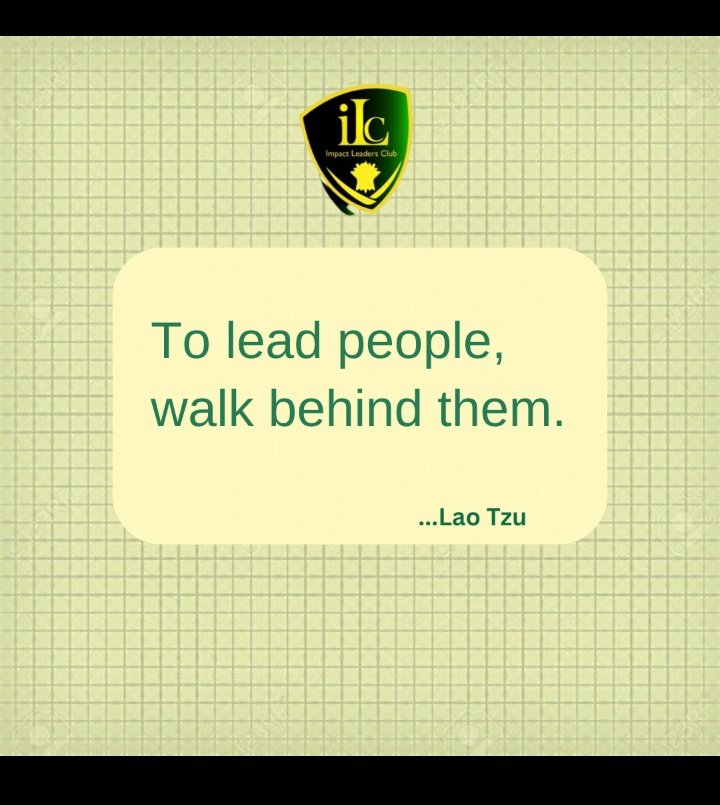 UnilagILC's tweet photo. Leadership through Service

True leadership is not about standing in front and commanding people—It's about walking beside them, understanding their needs, and empowering them to grow. As Lao Tzu said, “To lead people, walk behind them.” https://t.co/izmukm70El