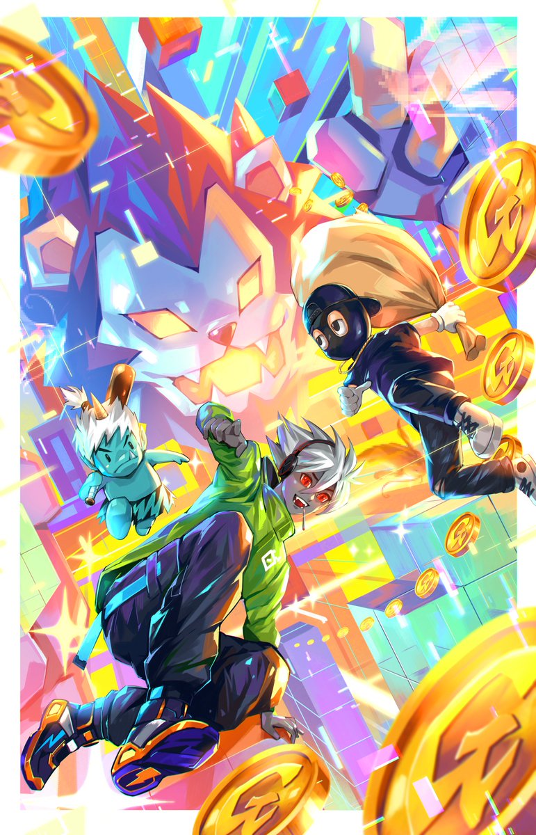 BULLISH!!!
My 2nd submission of #GKOI2025 art contest  
ft. <a href="/Rafsby/">Rafsby | a KID called BEAST</a> - <a href="/akidcalledbeast/">a KID called BEAST</a> &amp; <a href="/EricCLFung/">EricF</a> - <a href="/0n1Force/">ONI FORCE</a> 
TYSM <a href="/jahshaka0x/">jahshaka</a> <a href="/gkoiart/">GKOI</a> <a href="/raidxyz/">RAID Art</a> for great contest