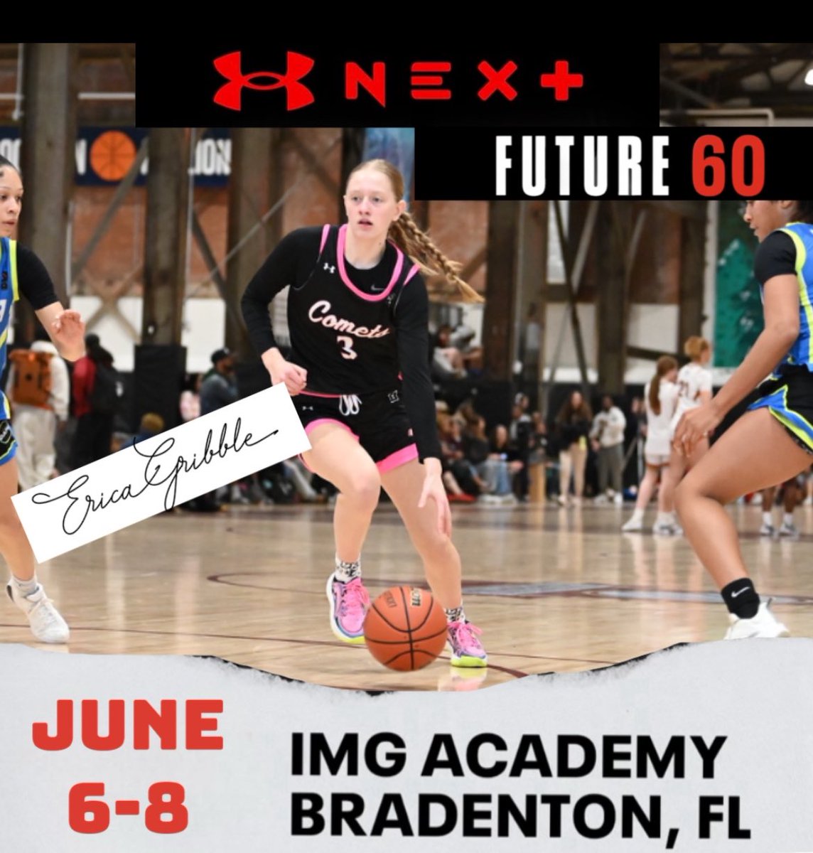 Comets Basketball (@cometsballers) on Twitter photo Congrats to our <a href="/erica_gribble/">Erica Gribble</a> 2026 <a href="/SpiderWBBall/">Richmond Women’s Basketball</a> verbal who will head to Tampa this weekend after her selection to attend <a href="/UANextGHoops/">Girls UAA</a> Future 60 at <a href="/IMGAcademy/">IMG Academy</a>
#Reppin Congrats to our <a href="/erica_gribble/">Erica Gribble</a> 2026 <a href="/SpiderWBBall/">Richmond Women’s Basketball</a> verbal who will head to Tampa this weekend after her selection to attend <a href="/UANextGHoops/">Girls UAA</a> Future 60 at <a href="/IMGAcademy/">IMG Academy</a>
#Reppin