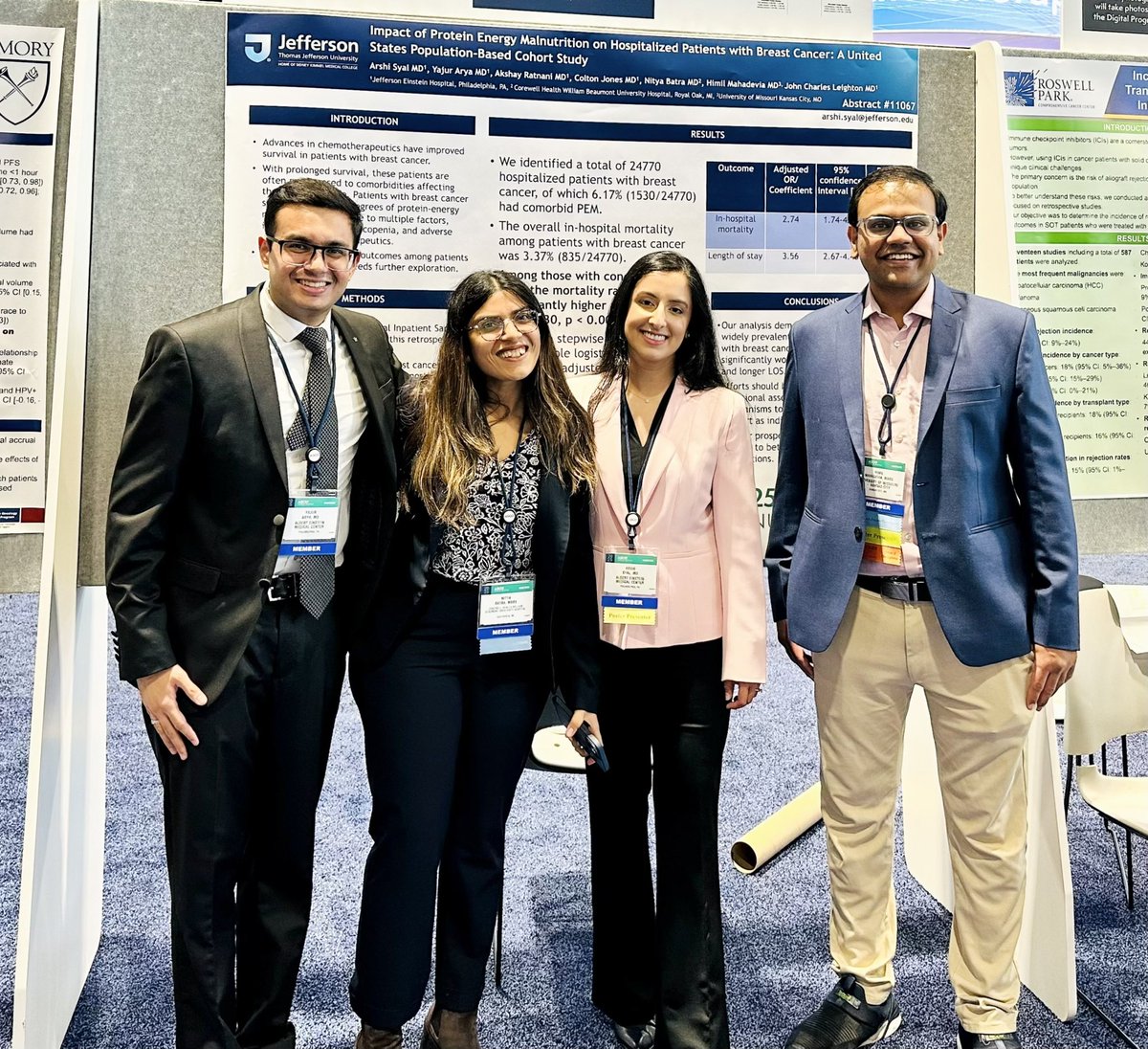 yajur_arya's tweet image. Just wrapped up an incredible experience presenting at ASCO. Grateful for the opportunity to meet and connect with friends, mentors, and pioneers in the field. Excited for starting fellowship soon! #ASCO2025 @IMG_Oncologists @Arshi_Syal @Meddoc77 @NityaBatra3 @ElvisObomanu
