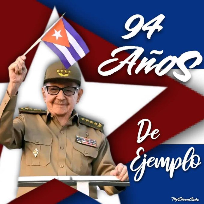 ¡¡Feliz cumpleaños para nuestro General de Ejército!! #RaulEsRaul  #ConElPieEnElEstribo #LatirAvileño