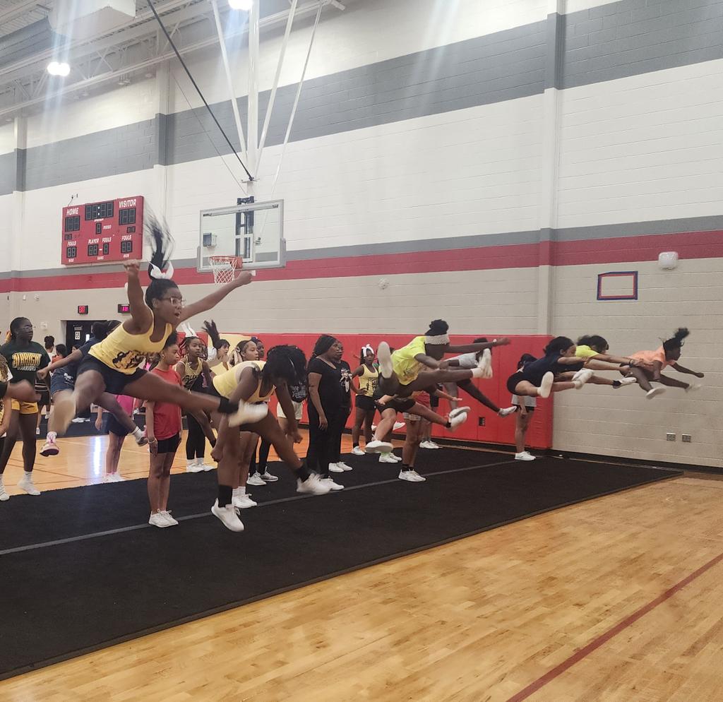 Middle School Cheer is flying high!! Great job ladies!!