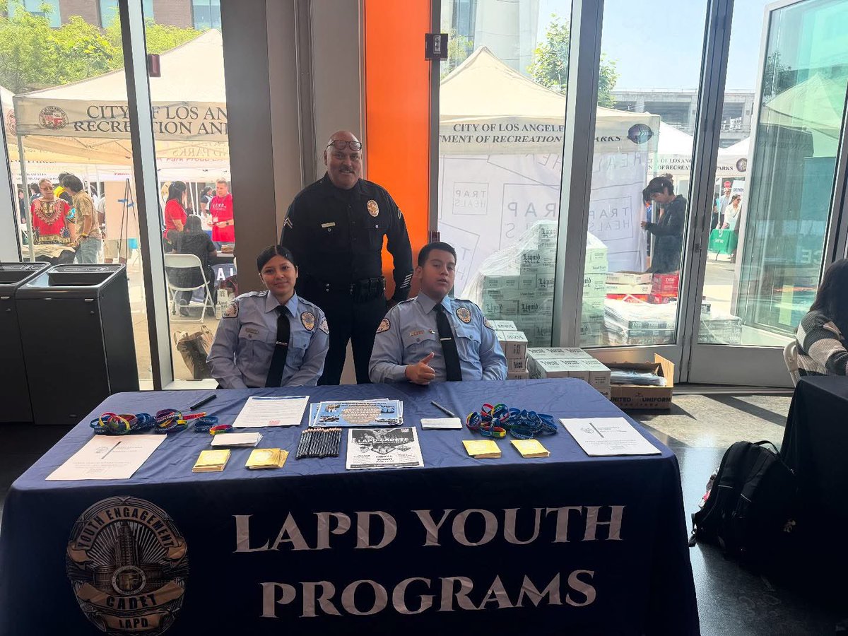 LAPD Public Engagement Section (@lapdoutreach) on Twitter photo <a href="/LAPD_Cadets/">Los Angeles Police Department Cadets</a> in the building at the Youth Expo! 💥💙
Proud to represent #LAPD Youth Programs and connect with future leaders.
#YouthExpo2025
lapdcadets.com <a href="/LAPD_Cadets/">Los Angeles Police Department Cadets</a> in the building at the Youth Expo! 💥💙
Proud to represent #LAPD Youth Programs and connect with future leaders.
#YouthExpo2025
lapdcadets.com
