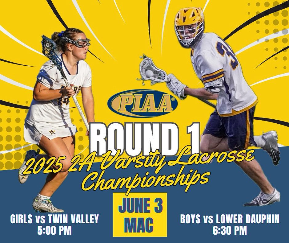 🥍✌️Best of luck to the Lady Planets and the Fightin’ Planets as they kick off their run in the 2025 PIAA Class 2A Varsity Lacrosse Championships!

🎟️All tickets are $8 and will be available for purchase ONLINE ONLY at piaa.org/sports/tickets…. #LetsGoPlanets #marsproud