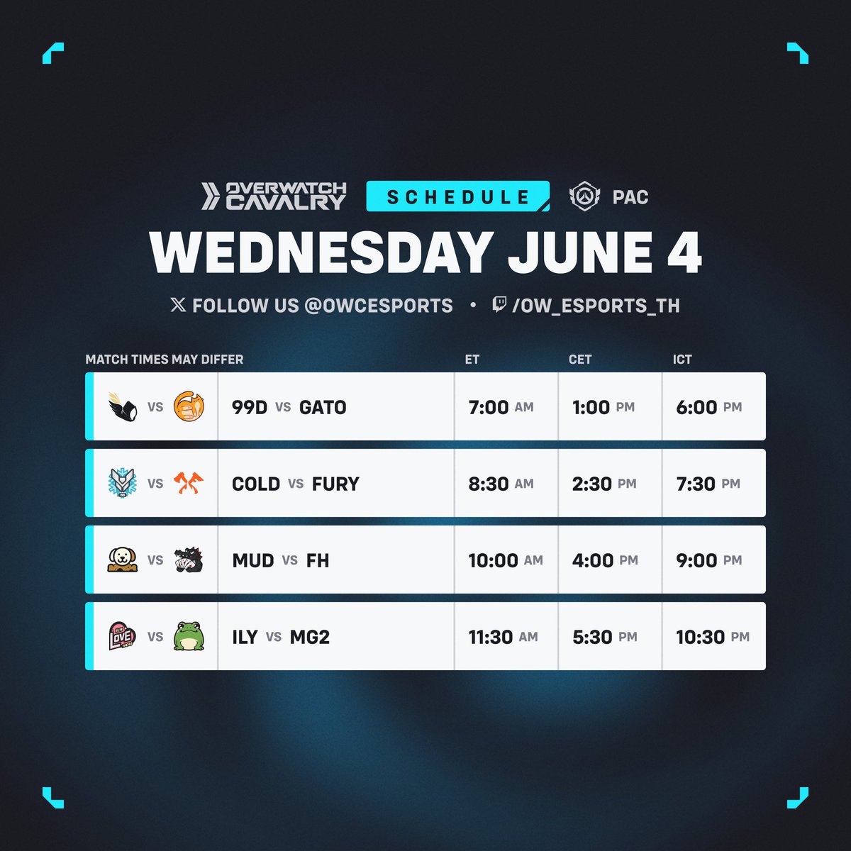 🌠 #OWCS PAC Stage 2 • Week 4 Day 2

📺 Now live on Twitch and SOOP:
🟣🇹🇭 twitch.tv/ow_esports_th
🟢🇹🇭 sooplive.com/wdgglobal