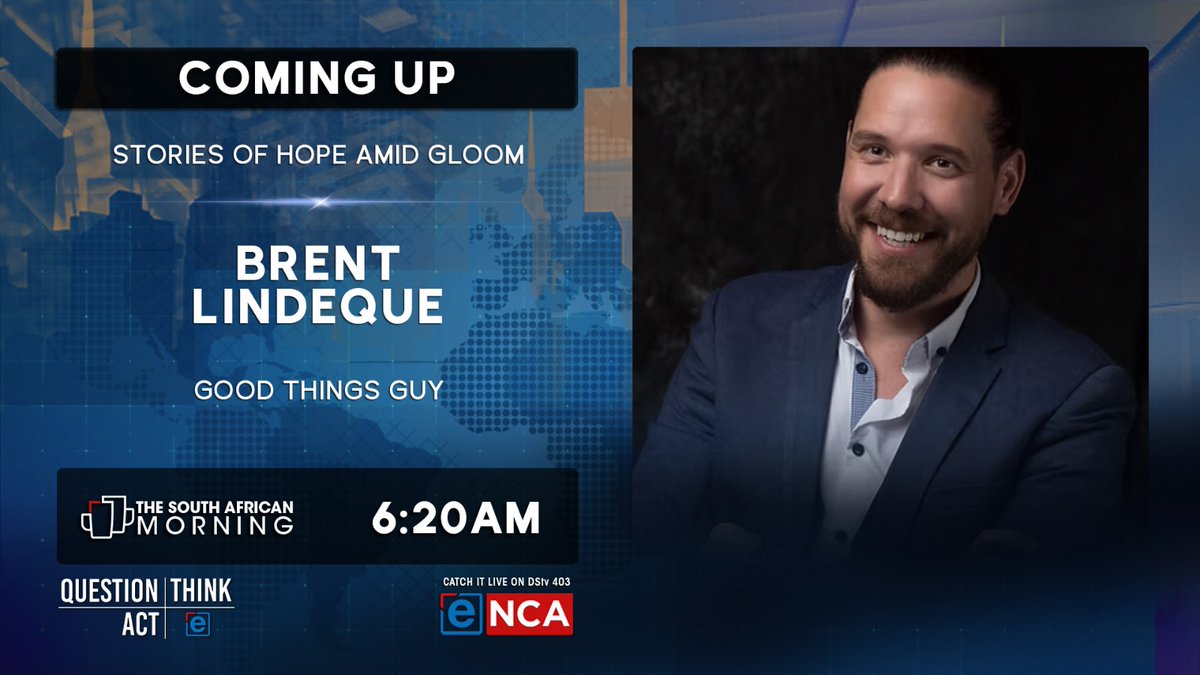 [COMING UP] After weeks of tragic headlines, we take a moment to focus on the good. Brent Lindeque, the original Good Things Guy, joins us to share uplifting stories. #DStv403 #SouthAfricanMorning