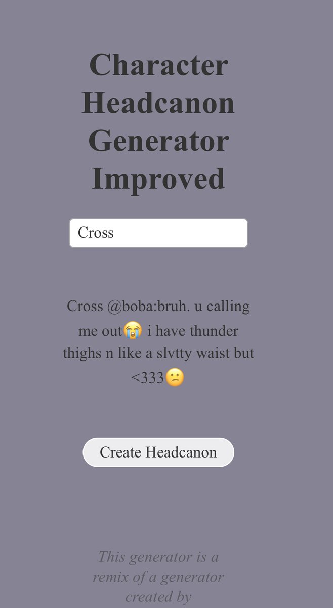 Head cannon thing! :P #Crosssans #utmv