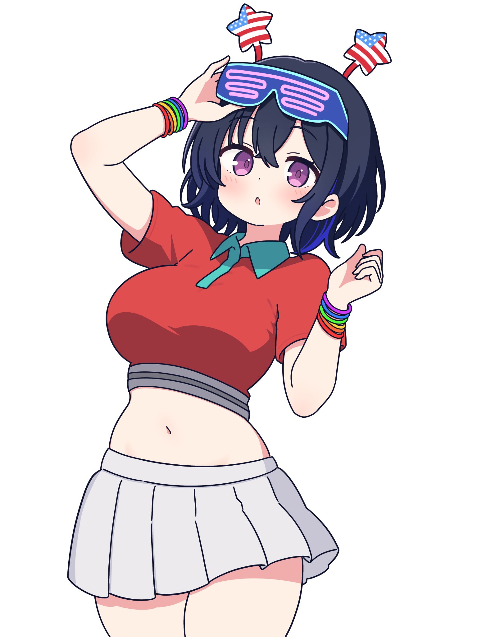 イラスト原画 「サングラスの娘」 アスナ「一之瀬アスナ / Ichinose AsunaEyewear : Sunglas