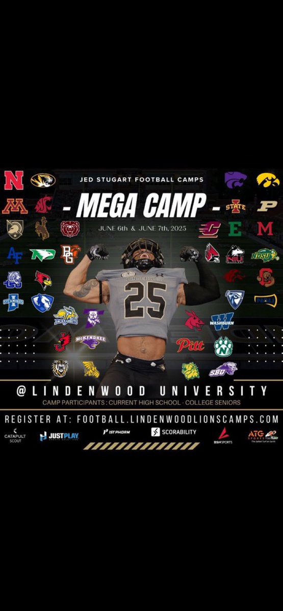 Jeremy Ingrum (@jaymo10_) on Twitter photo I will be attending Lindenwood Mega Camp this friday Session 3!!
<a href="/coachdgreen_/">Coach Darrell Green</a> <a href="/jtownfball314/">Jennings High Warrior Football</a> <a href="/JPRockMO/">JP Rock</a> <a href="/LindenwoodFB/">Lindenwood Football</a> I will be attending Lindenwood Mega Camp this friday Session 3!!
<a href="/coachdgreen_/">Coach Darrell Green</a> <a href="/jtownfball314/">Jennings High Warrior Football</a> <a href="/JPRockMO/">JP Rock</a> <a href="/LindenwoodFB/">Lindenwood Football</a>