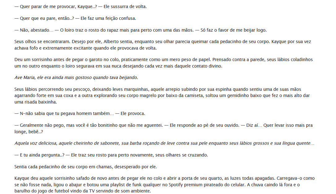 e o dia que eu escrevi uma fanfic kaebedo em que o albedo era um farmacêutico cearense e o kaeya era um motoboy flamenguista carioca daí choveu pra caralho e o kaeya deixou o albedo dormir na casa dele e bem... eles fuderam