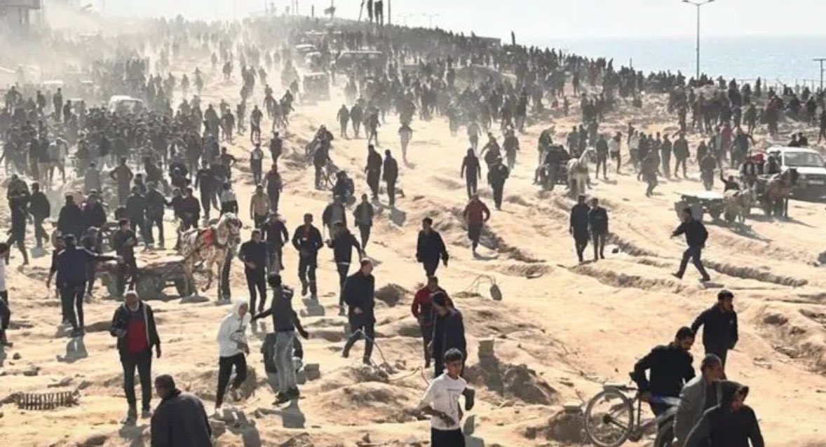 Israel kills 32 Palestinians waiting for food at US-backed Gaza aid sites.

Is it self-defense when you shoot and kill starving people in Gaza?