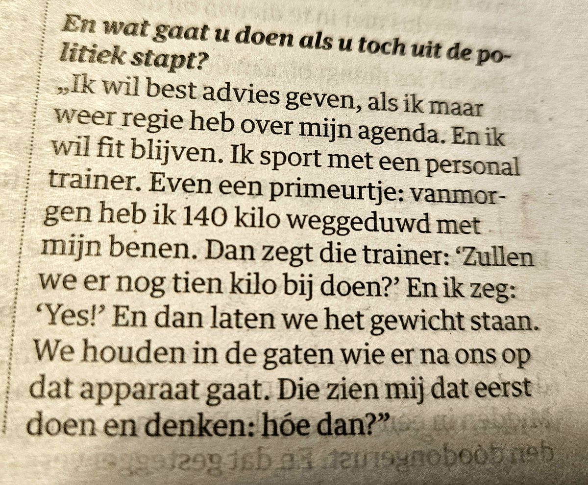 Ook IJzeren Rita Verdonk (69) wil graag in <a href="/nrc/">NRC</a> laten zien hoe sterk en fit ze is - mooie aanleiding om naar de nieuwste aflevering van Leiderschap in Onzekere Tijden te luisteren, die precies over dit onderwerp gaat! 

Luister 'm hier:

open.spotify.com/episode/68QQNJ…
