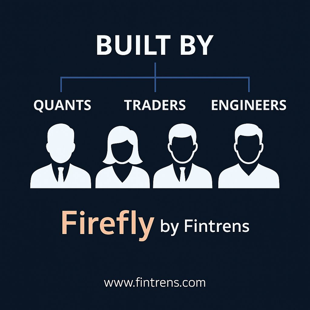 IbinIssac600's tweet image. 🧠 Meet the team behind Firefly:
🔹 Quants
🔹 Traders
🔹 Engineers
🔹 Brokers
They’re building logic-powered automation for India&apos;s serious traders.
No emotions, Backtested logic, Verified execution
🔗 Join us → fintrens.com/join
#FireflyBot #BehindTheScenes #Fintrens