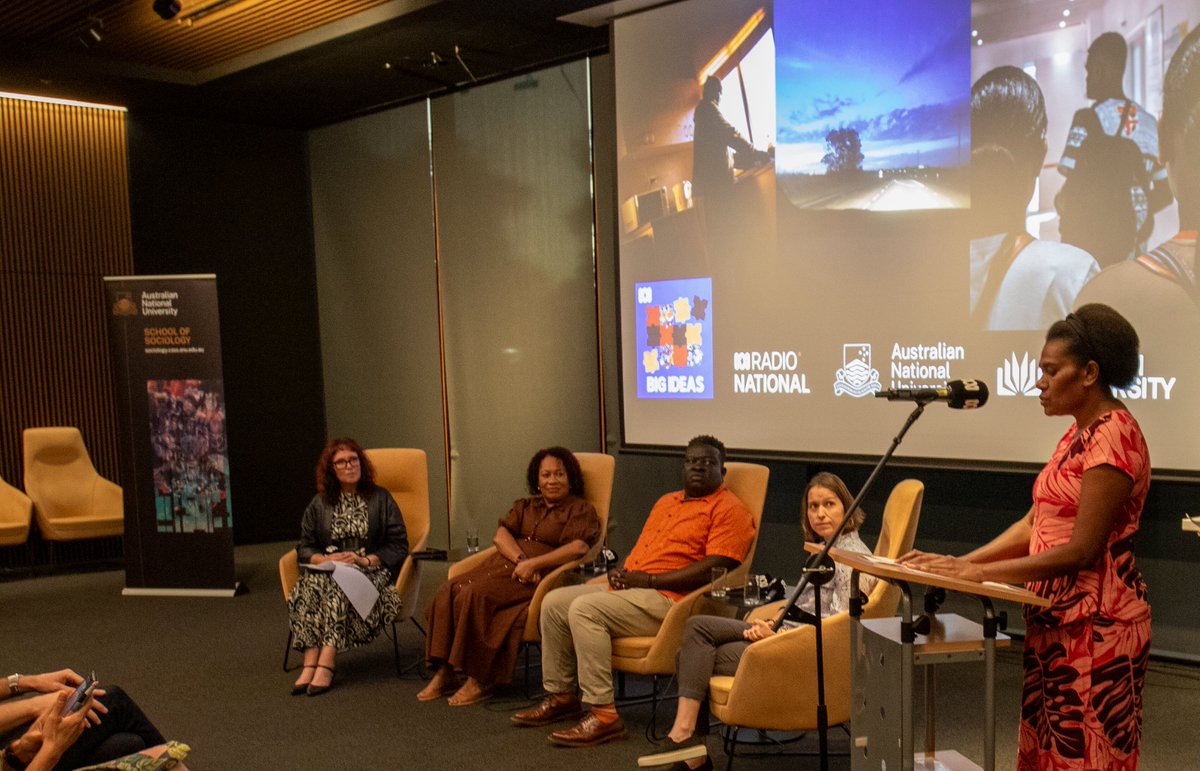 ANU_SOCY's tweet photo. Don't miss the Big Ideas program at @RadioNational 8pm on Wednesday 4 June where the panel of our Exhibition 'Temporary ' will be featured: "We Asked for Workers and Got People: Inside the Temporary Visa Scheme That Puts Food on Your Plate." Shout out to @MattWithers_ @ANUcass https://t.co/BralezT7Ov
