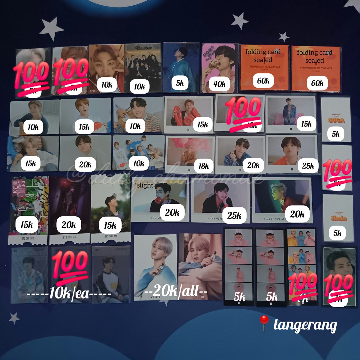 daily_chamomile's tweet photo. wts / want to sell / amj✨️
aab bts ina✨️

❌️packing + adm 12%
🍊freeong
✅️keep event with dp

update avail~ https://t.co/vmKcwtCnio