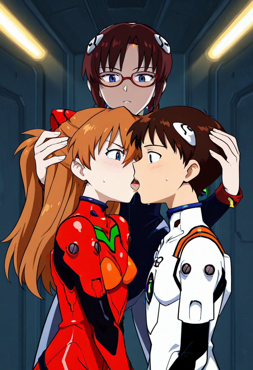 Asuka and Shinji. #LAS #Asushin #IA #AI