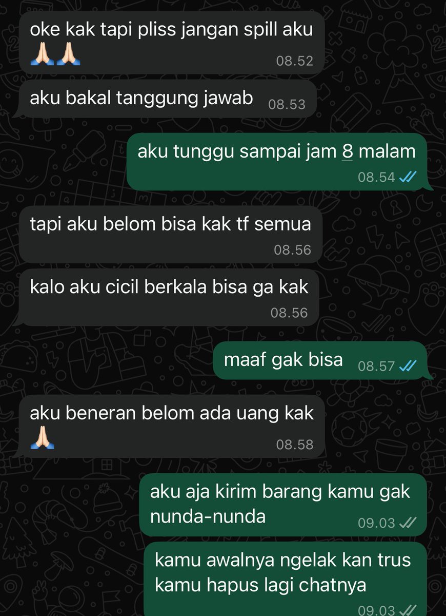 AKU MAU BUAT THREAD KALO ORANGNYA GAK BAYAR SAMPE JAM 8 MALAM SOAL ORANG INI 

DIA ORDER ALBUM 4 STANDAR DAN 5 ALBUM DAREDEVIL SEMUA BUKTI PAYMENTNYA FAKE DAN DIEDIT

ORDERAN YANG SUDAH TERKIRIM PB UNIT B JUGA HASIL EDITAN