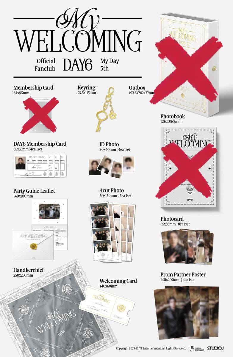 Dear6__'s tweet photo. 👉🏻 Help RT juseyo

#WTS (Want to sell)

✿⁠ DAY6 5TH OFFICIAL FANKIT ✿⁠ 

- Keyring + 4cut group 115k DP 75K
- membset only (PC + ID PHOTO + membshipcard + prom partner poster + 4cut)
DW + WP each 55k DP 35K

Ready 🇰🇷
📍Jambi / Jogja 

t. Day6 데이식스 Sungjin Young K Wonpil Dowoon My Day