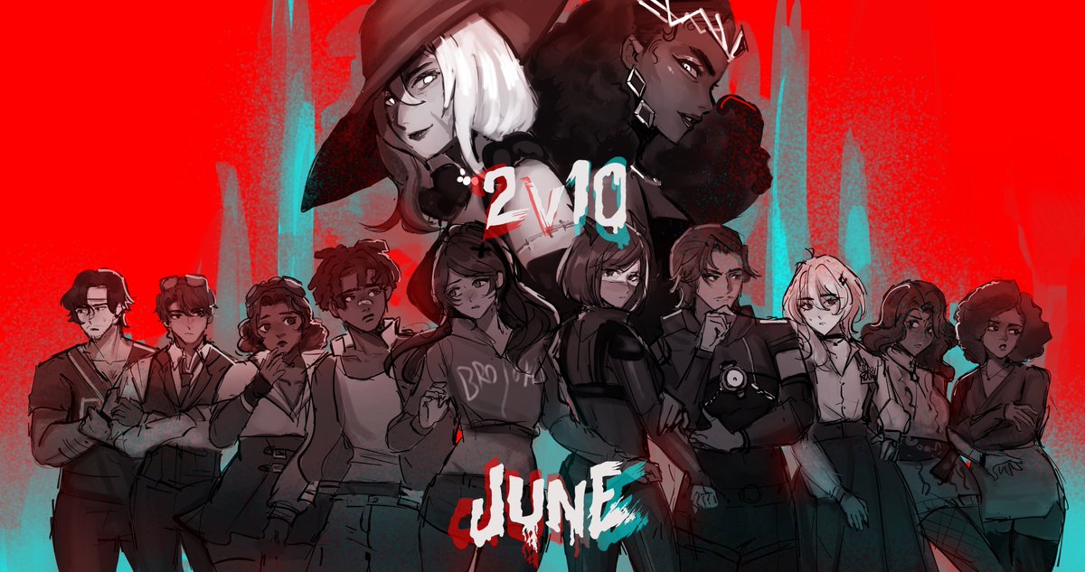 DaybreakRblx's tweet photo. Double the killers, double the posters!

This month, our new permanent gamemode 2VS10 will drop for testing on the PTS! 2 killers face off against 10 survivors!

Art by @YejunSoKind https://t.co/ly6Ywl5xDx