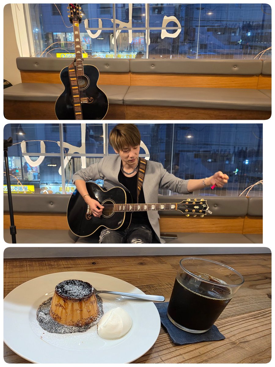 mi_ki_ta_ma's tweet photo. 5月31日夜の啓太さん
素敵な可愛いカフェでのLIVE
アットホームな感じでとても良かったです🎸😃🎶✨✨✨✨
#伊倉啓太
#CafeLive
#alkubistrocafe
#名もなき場所で https://t.co/jD9lby5Ulr