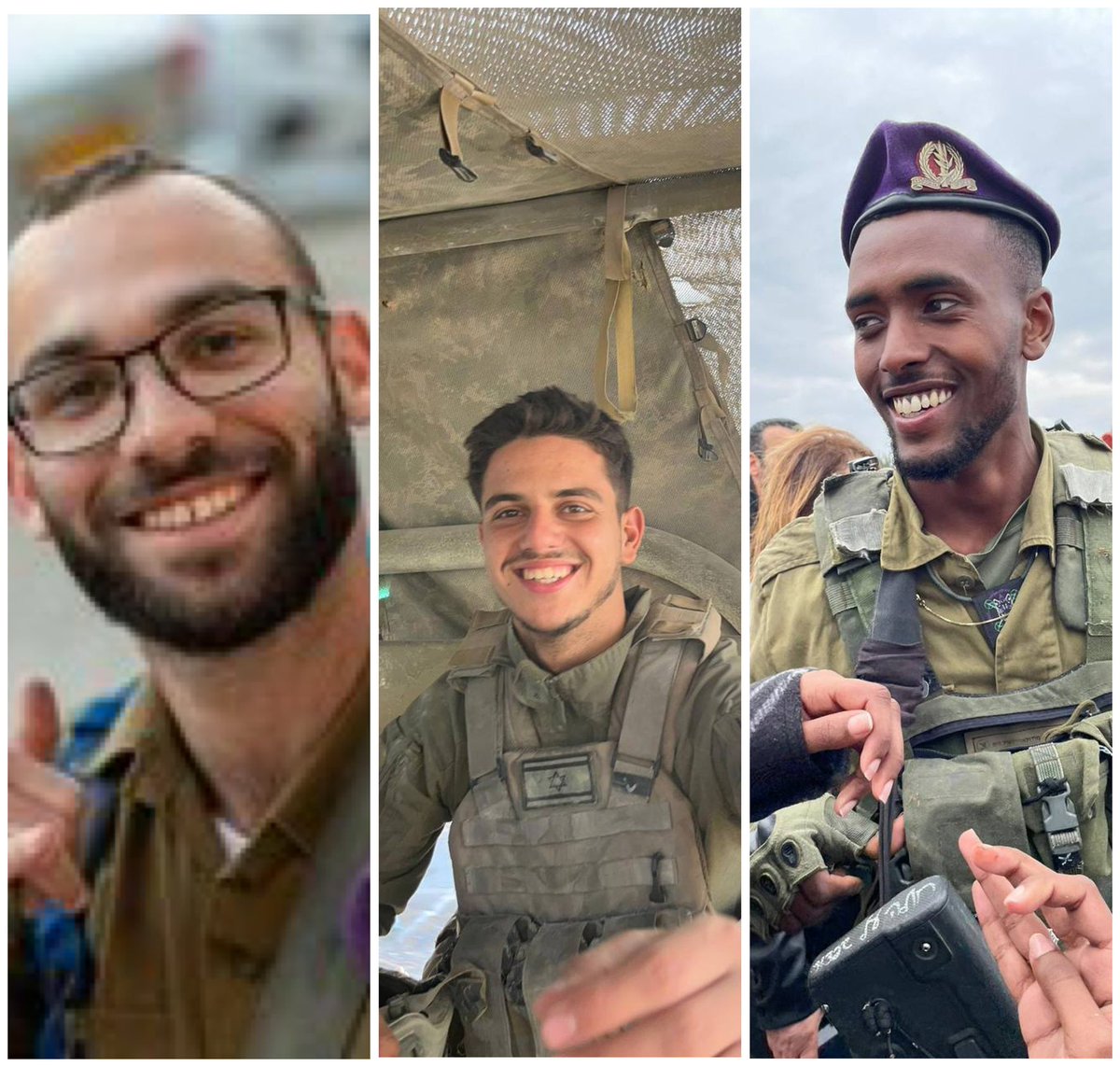 Another difficult morning with a  incident in Gaza claims the lives of three heroic fighters.🇮🇱

🕯️Sergeant Lior Steinberg, 20.

🕯️Sergeant Ofek Barhana, 20.

🕯️Sergeant Omar Van Gelder 20.

Fell in battle in the northern Gaza Strip, may their memory be blessed. 💔