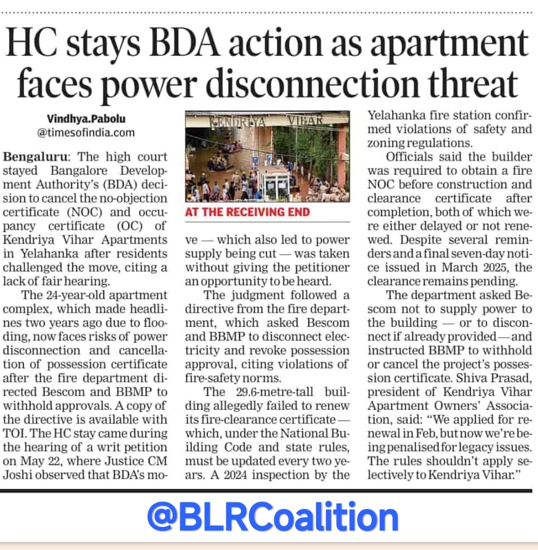 In the name of " .... natural justice.." ...buyer beware is sidelined, a case to watch. #buildingviolation #Bengaluru #BBMP #BDA #NOC