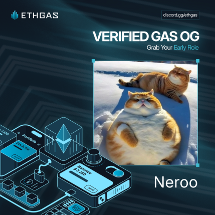 Adamnero77's tweet photo. i don’t wait for finality. i pre-book it.
joined @ETHGASofficial and unlocked the OGas role.
infra with $7.45b tvl building gas markets, futures, and rebates.
https://t.co/lDovQux0Uz https://t.co/932y6F0DPC
