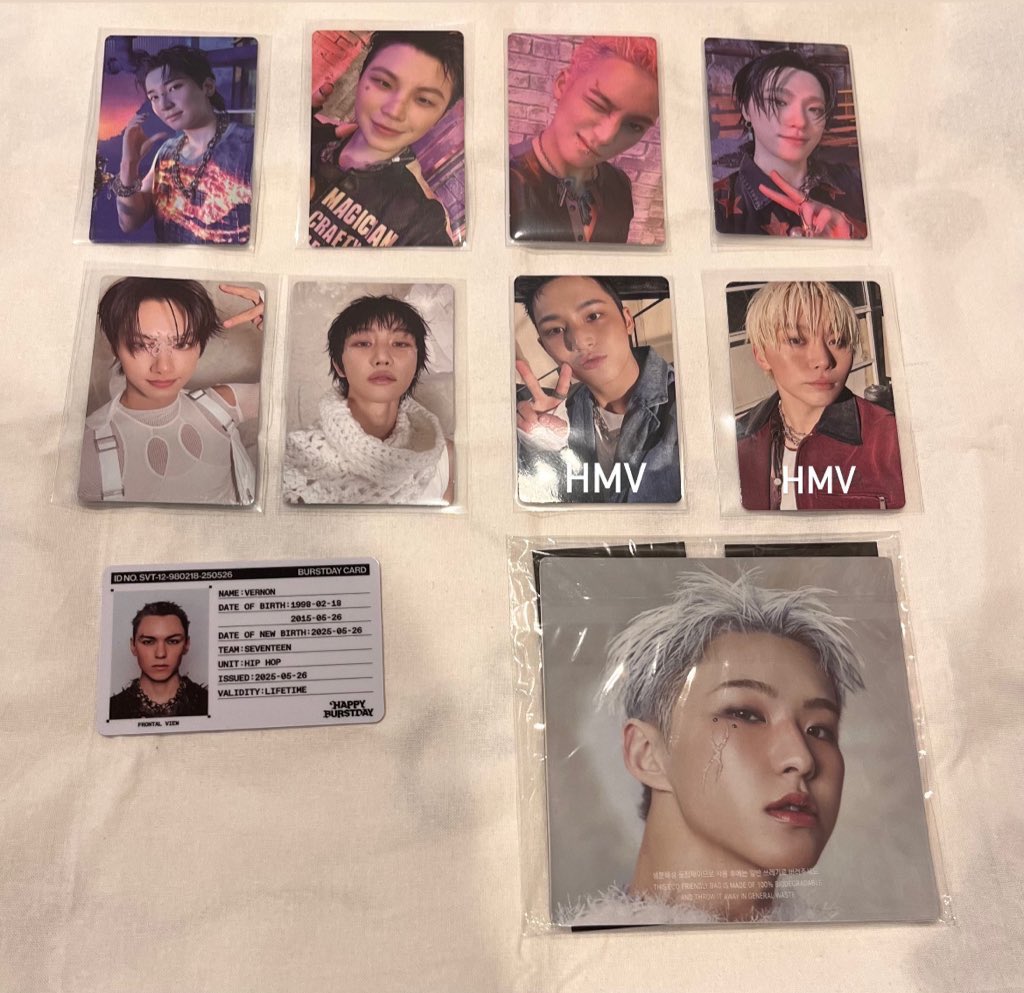 1995sjj's tweet photo. SEVENTEEN セブチ HAPPY BURSTDAY トレカ ユニバ タワレコ 特典 封入 交換

【譲】ジュン ホシ ウォヌ ウジ ミンハオ ミンギュ スングァン バーノン ディノ

【求】ジョシュア 💖

郵送にて交換希望です。
お気軽にお声がけください🙇‍♀️ https://t.co/lpT05ukBDM