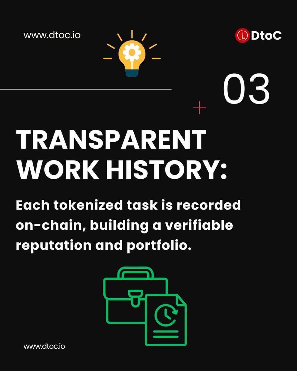 DirectToCreator's tweet image. Freelance work meets Web3! 🚀 Dtoc tokenizes services as NFTs, enabling ownership and easy transfers. Learn more: dtoc.io
#DtoC #Web3 #GigEconomy #NFTs