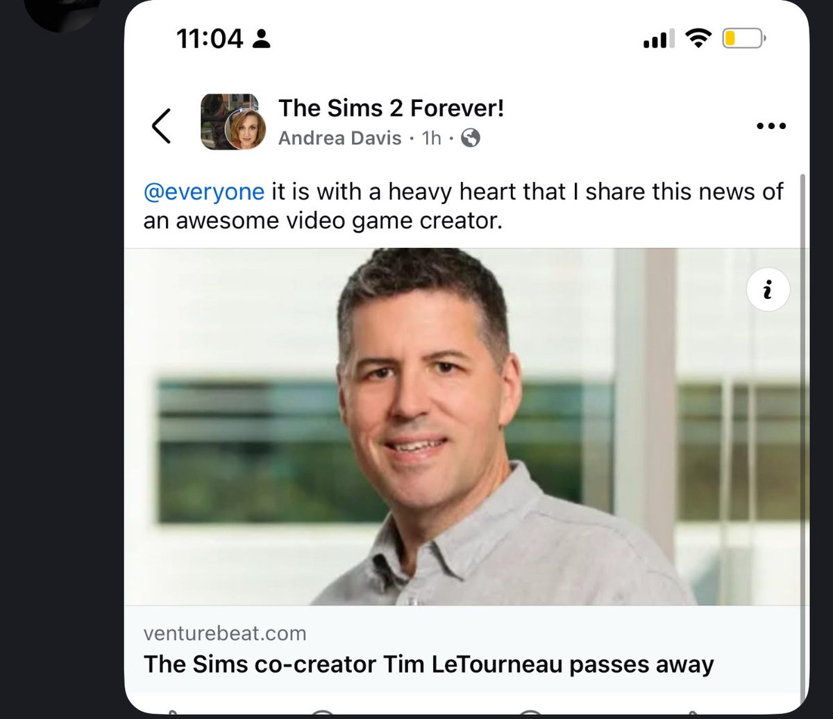 omg, literally devastated. i loved his sims 2 producer walkthroughs and his tutorials on the sims 2 bonus dvd 😭💔