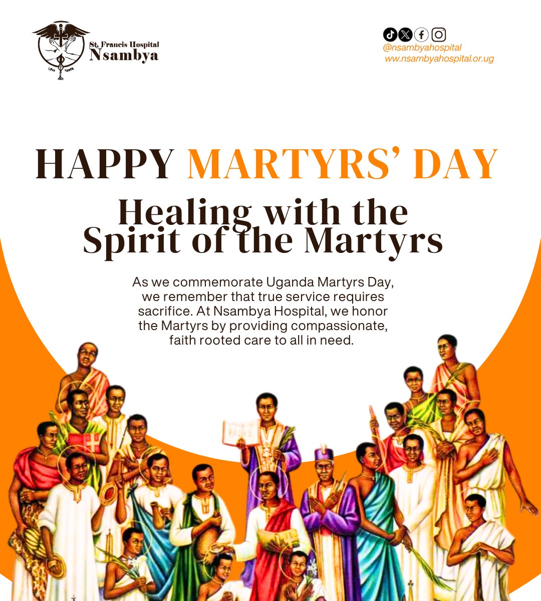 A blessed #MartyrsDay from all of us here at #NsambyaHospital 🤗